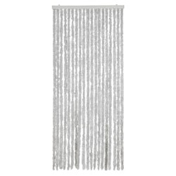 Rideau anti-mouches gris 56x185 cm chenille 