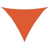 Voile d'ombrage 160 g/m² triangulaire orange 5x5x6 m PEHD 
