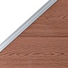 Panneau de clôture WPC 95x(105-180) cm Marron 