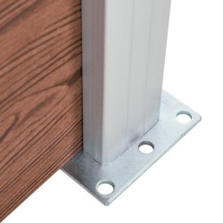 Panneau de clôture WPC 95x(105-180) cm Marron 