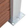 Panneau de clôture WPC 95x(105-180) cm Marron 