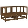 Canapés d'angle de jardin 2 pcs marron miel bois de pin solide 