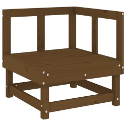 Canapés d'angle de jardin 2 pcs marron miel bois de pin solide 