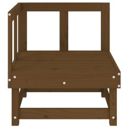 Canapés d'angle de jardin 2 pcs marron miel bois de pin solide 