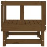 Canapés d'angle de jardin 2 pcs marron miel bois de pin solide 