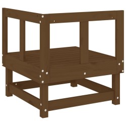 Canapés d'angle de jardin 2 pcs marron miel bois de pin solide 