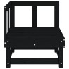 Canapés d'angle de jardin 2 pcs noir bois de pin massif 