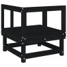 Canapés d'angle de jardin 2 pcs noir bois de pin massif 