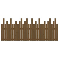 Tête de lit murale Marron miel 204x3x80 cm Bois massif de pin 