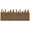 Tête de lit murale Marron miel 204x3x80 cm Bois massif de pin 