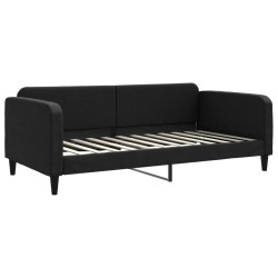 Lit de jour avec gigogne et tiroirs sans matelas noir 100x200cm 