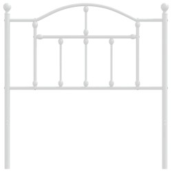 Tête de lit métal blanc 90 cm 