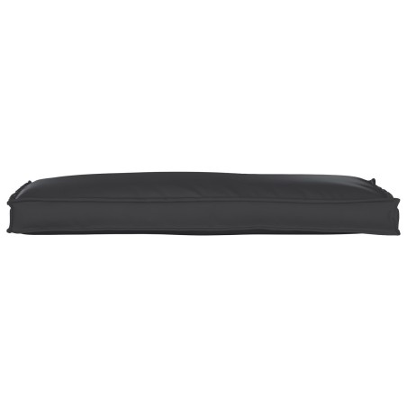 Coussin de palette pour banc noir 110 x 40 x 8 cm en tissu Oxford 