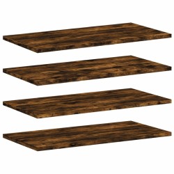Étagères murales 4 pcs chêne fumé 60x30x1,5cm bois d'ingénierie 