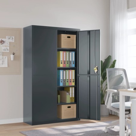 Classeur anthracite 105x40x180 cm acier 