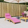 Coussin de chaise longue rose tissu oxford 