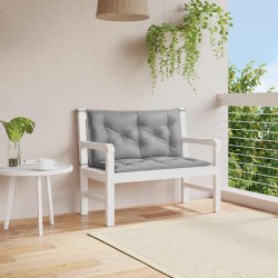 Coussin de banc de jardin gris 100x(50+50)x7 cm tissu oxford 