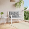 Coussin de banc de jardin gris 100x(50+50)x7 cm tissu oxford 