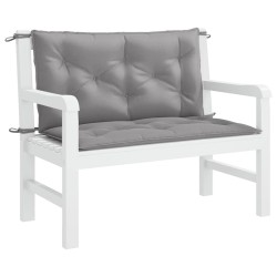 Coussin de banc de jardin gris 100x(50+50)x7 cm tissu oxford 