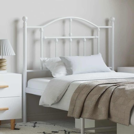 Tête de lit métal blanc 100 cm 