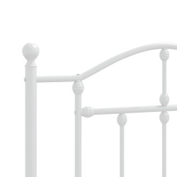 Tête de lit métal blanc 100 cm 