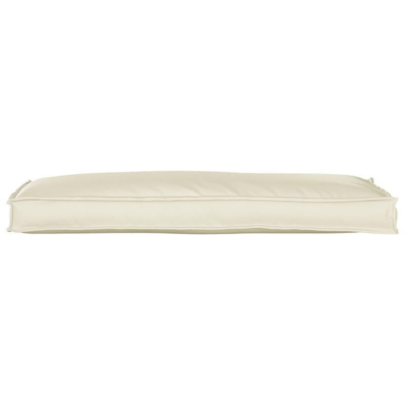 Coussin de palette pour banc Crème 110x40x8 cm Tissu Oxford 