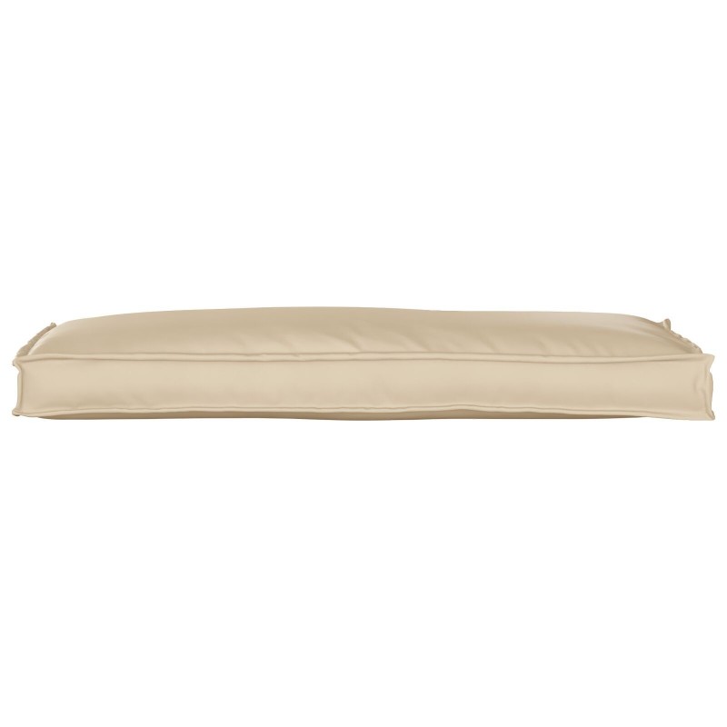 Coussin de palette pour banc beige 110x40x8 cm toile Oxford 