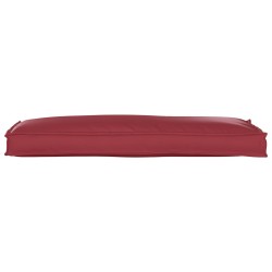 Coussin de palette pour banc rouge vin 110x40x8 cm en tissu Oxford 
