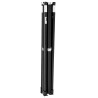 Tente de réception pliable escamotable 2 parois latérales noir 