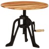 Table d'appoint 60x(42-62) cm Bois massif d'acacia et fonte 