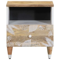 Tables de chevet 2 pcs 40x33x46 cm Bois de manguier solide 