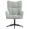 Chaise de relaxation Gris clair Velours 