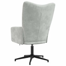 Chaise de relaxation Gris clair Velours 