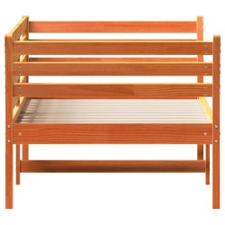 Lit de jour sans matelas cire marron 90x190 cm bois pin massif 