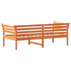 Lit de jour sans matelas cire marron 90x190 cm bois pin massif 