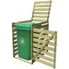 Abri pour poubelle 240 L Bois imprégné 