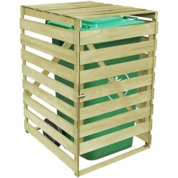 Abri pour poubelle 240 L Bois imprégné 