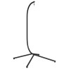 Support de chaise suspendue en forme d'œuf noir acier 
