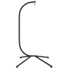 Support de chaise suspendue en forme d'œuf noir acier 