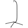 Support de chaise suspendue en forme d'œuf noir acier 