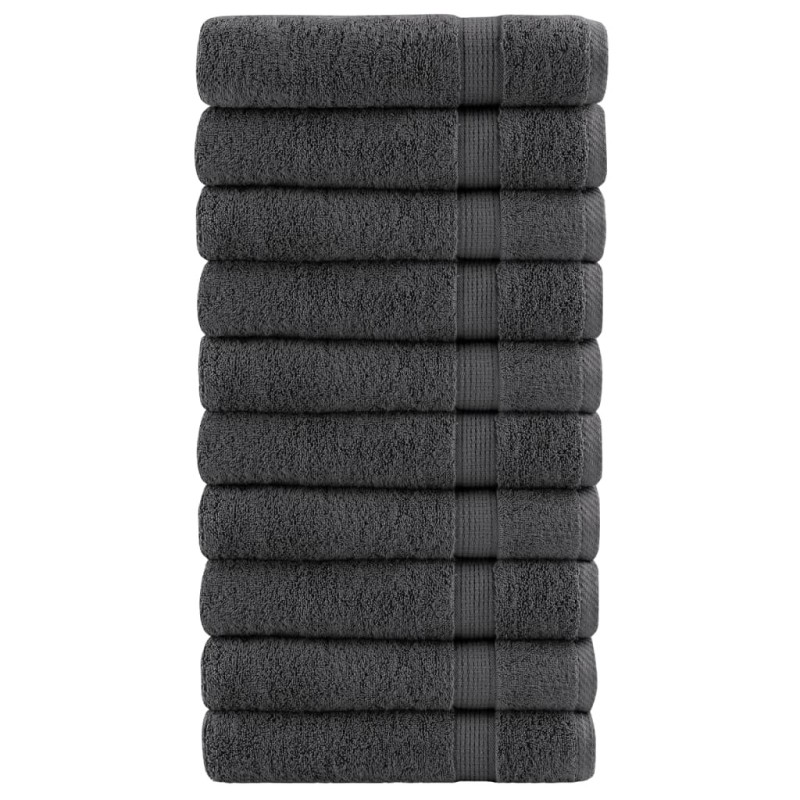 Serviettes de douche de qualité sup. SOLUND 10 pcs anthracite 