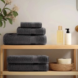 Serviettes de douche de qualité sup. SOLUND 10 pcs anthracite 