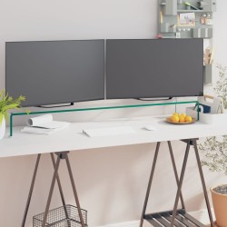 Meuble TV/pour moniteur 120x30x13 cm verre transparent 