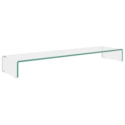 Meuble TV/pour moniteur 120x30x13 cm verre transparent 