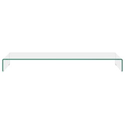 Meuble TV/pour moniteur 120x30x13 cm verre transparent 
