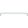 Meuble TV/pour moniteur 120x30x13 cm verre transparent 