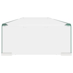 Meuble TV/pour moniteur 120x30x13 cm verre transparent 