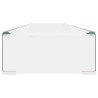 Meuble TV/pour moniteur 120x30x13 cm verre transparent 