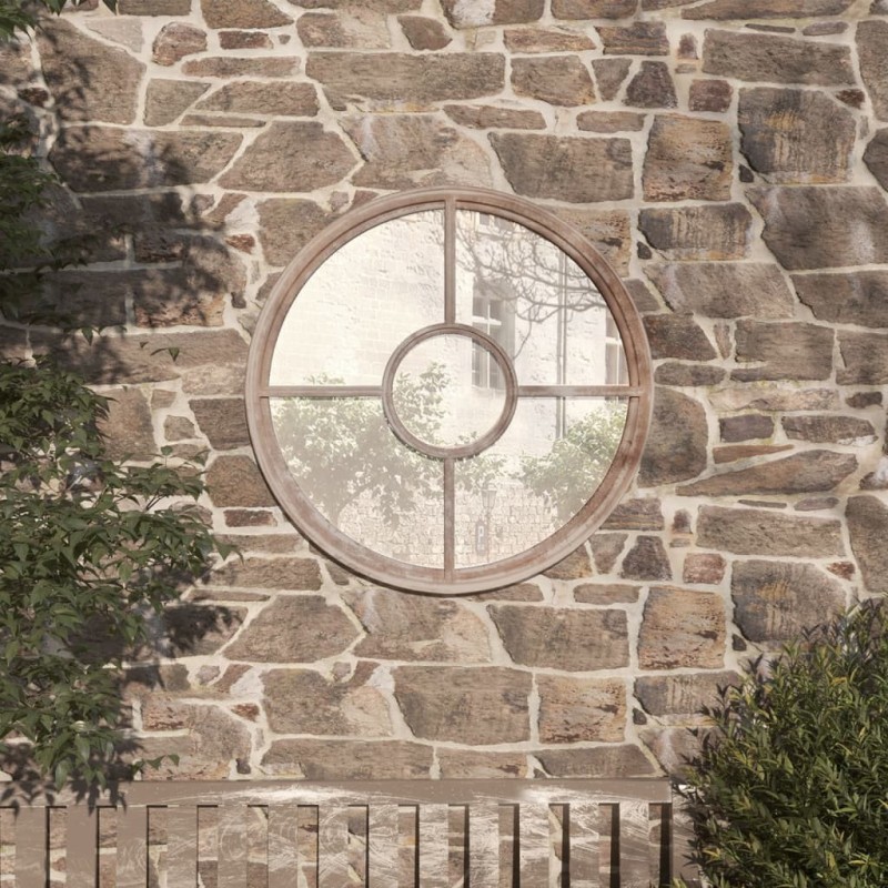 Miroir de jardin Sable 60x4 cm Fer Rond utilisation extérieure Miroir de jardin Sable 60x4 cm Fer Rond utilisation extérieure