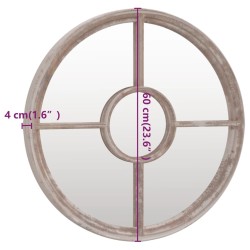 Miroir de jardin Sable 60x4 cm Fer Rond utilisation extérieure 